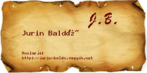 Jurin Baldó névjegykártya